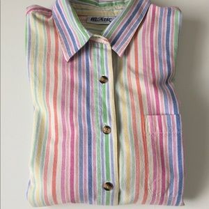Vintage Rainbow striped button down shirt.